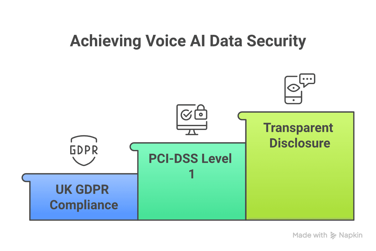 3-Pillar UK GDPR and PCI-DSS Security Framework for Voice AI