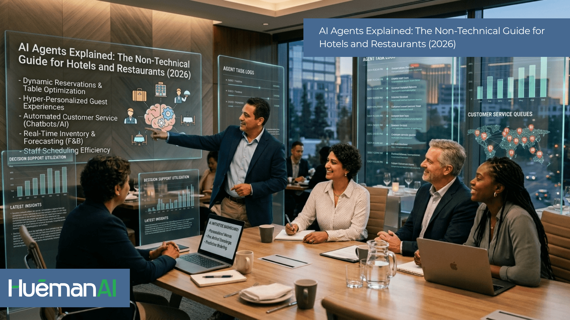 What is an AI agent — a non-technical guide for hotels and restaurants explaining how AI agents work in hospitality